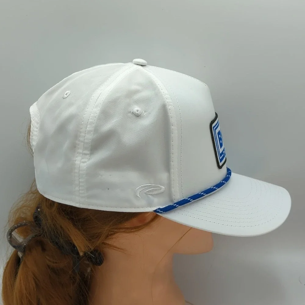 BOR The Tour RT Construction Hat Cap White Rope Snapback Pukka Adjustable